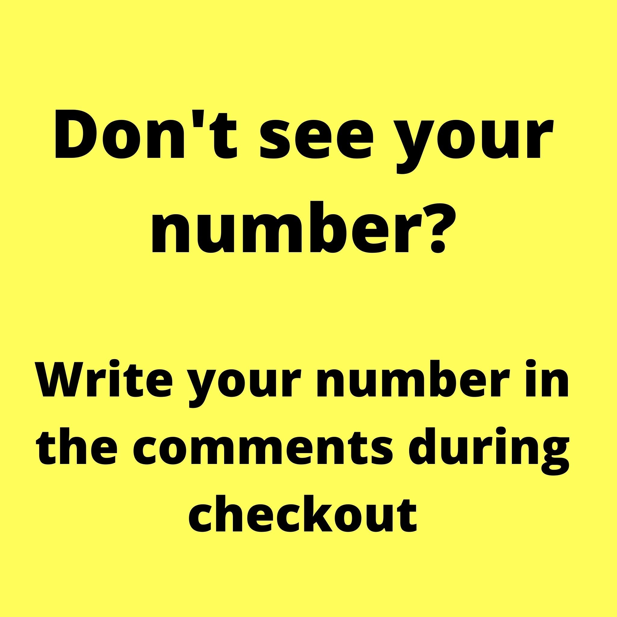 Cap Number Goggle Tags